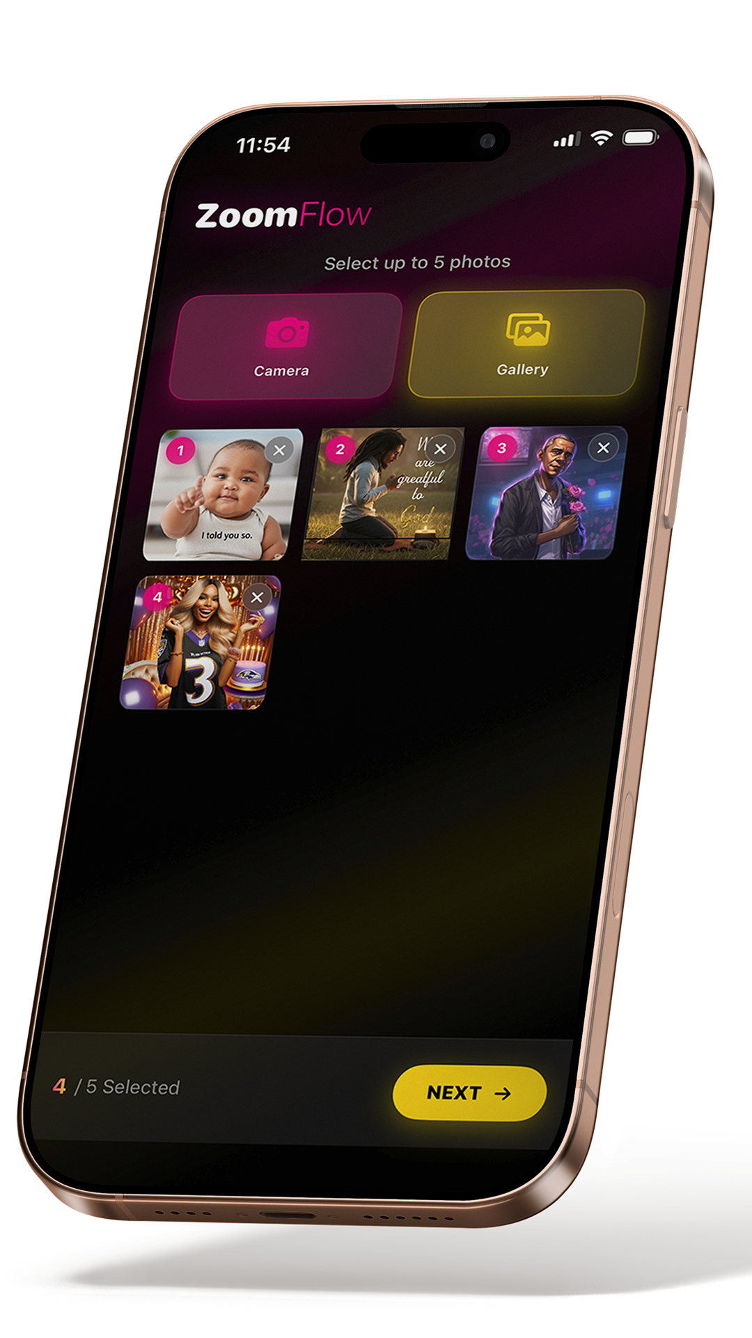 ZoomFlow app phone preview
